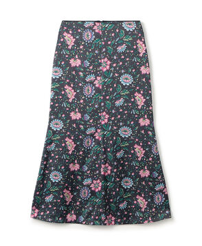 ポリエステルサテンプリント ソフトマーメイドスカート