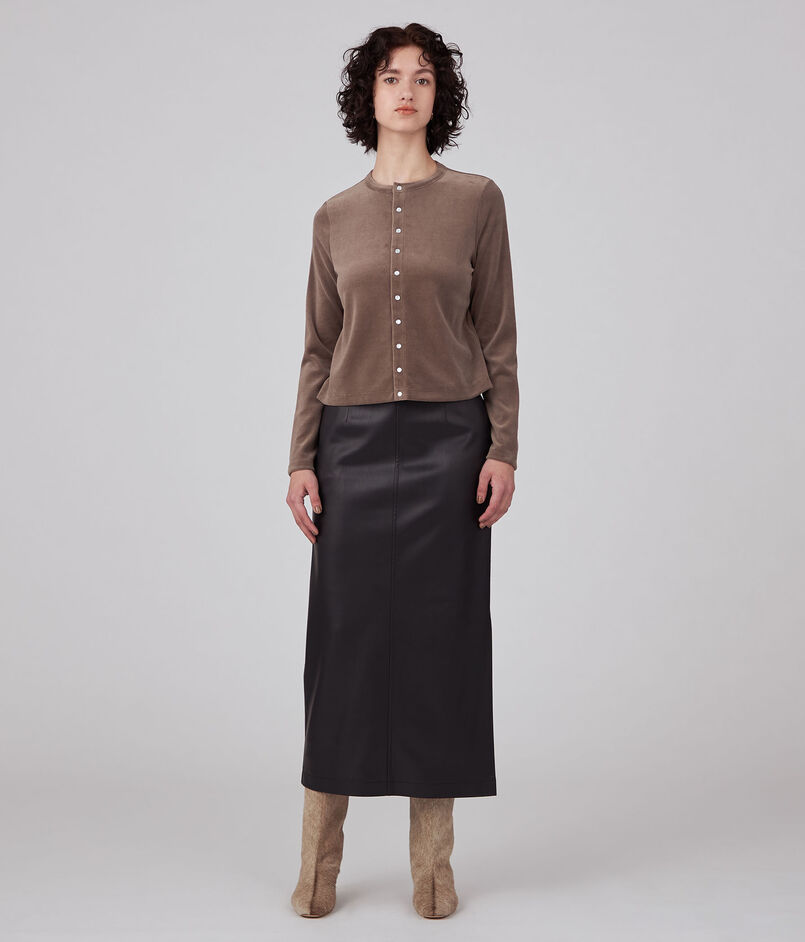 レザーライク Iラインスカート｜トゥモローランド 公式通販