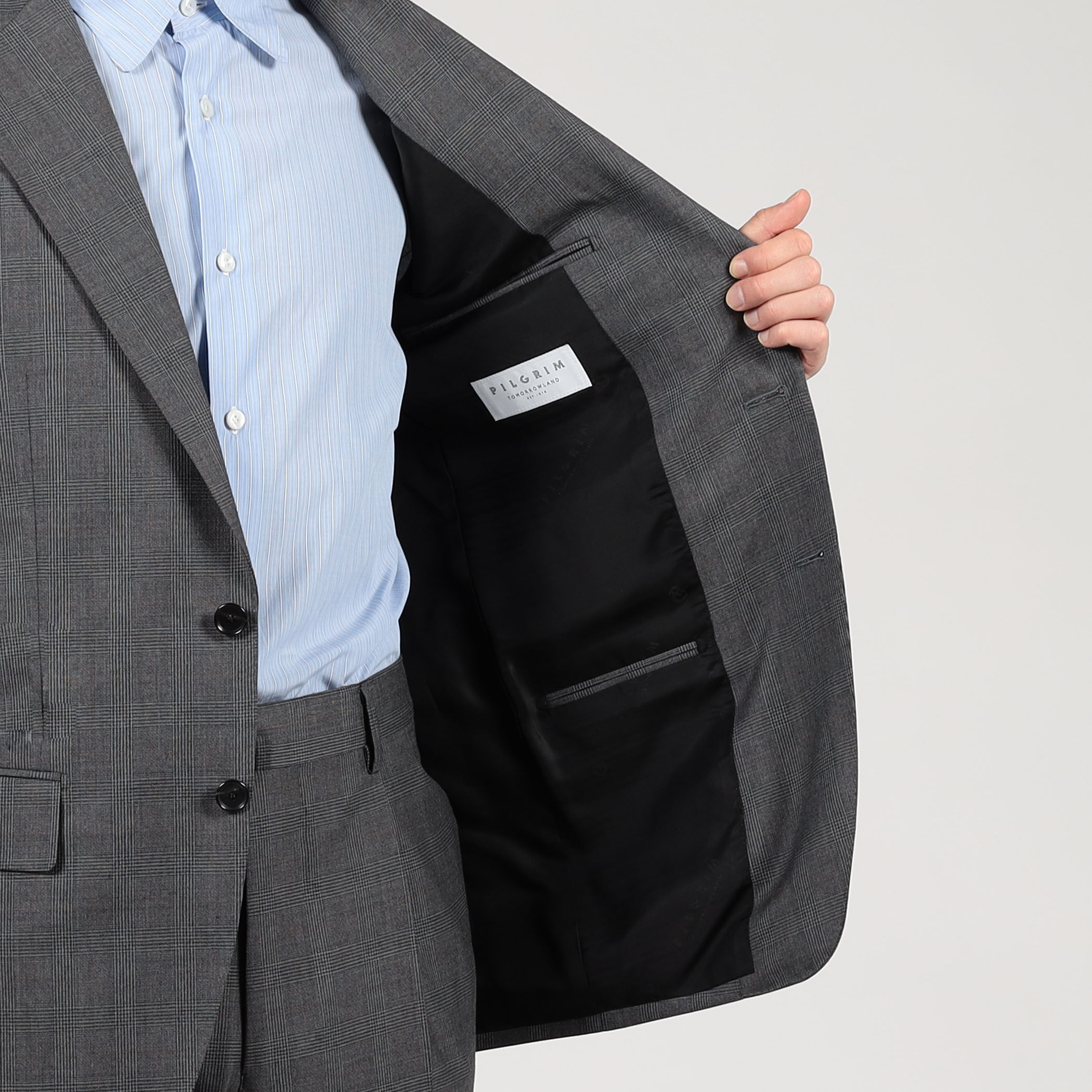 15 POINT 7 ウール シングルブレステッド 2Bスーツ DORMEUIL