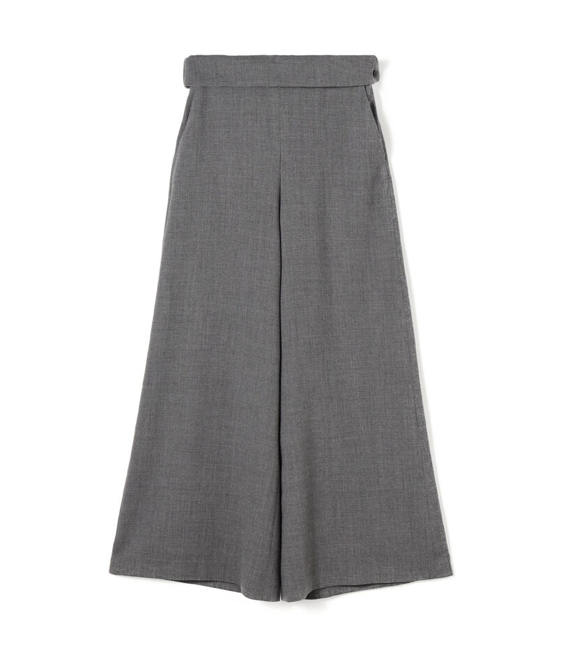 ウールジョーゼット ワイドフレアパンツ