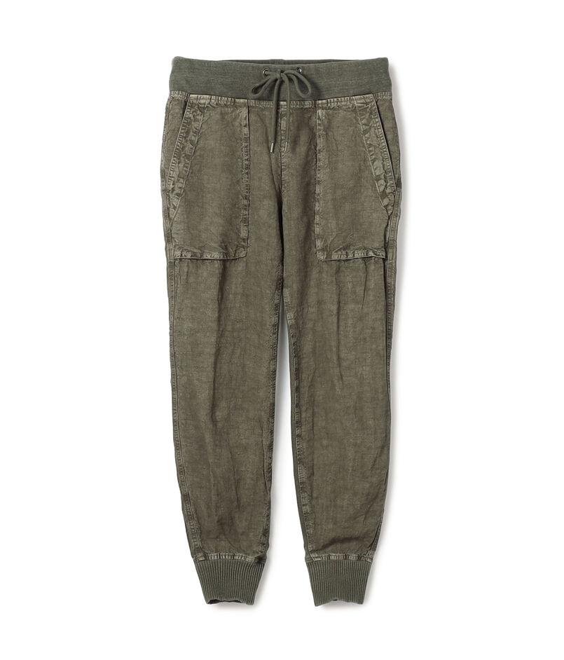 リネン 裾リブパンツ WTXL1677