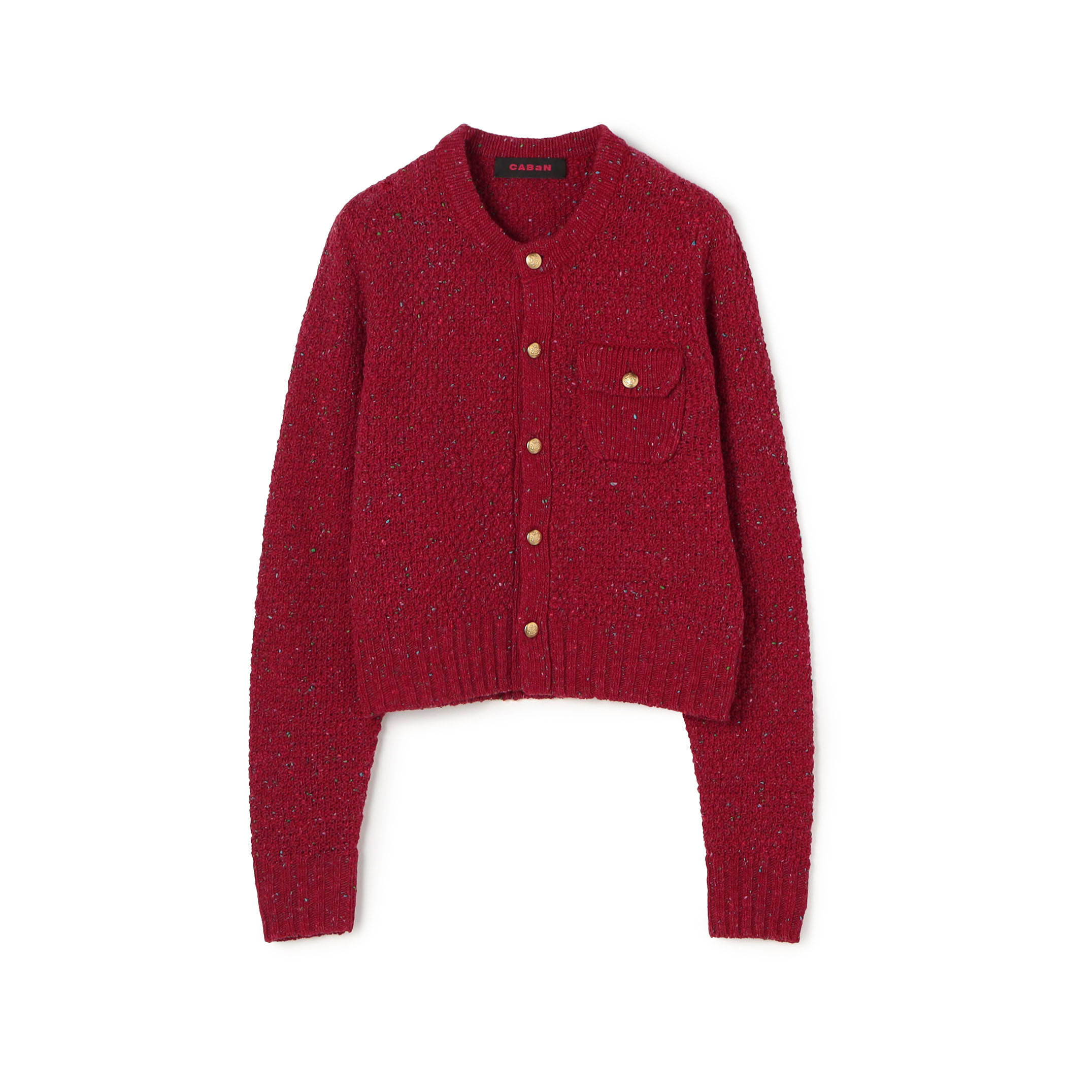 美品 トゥモローランド 定番 CABaN 大人気 カーディガン ニット レッド 美品 トゥモローランド 定番 CABaN 大人気 カーディガン ニット