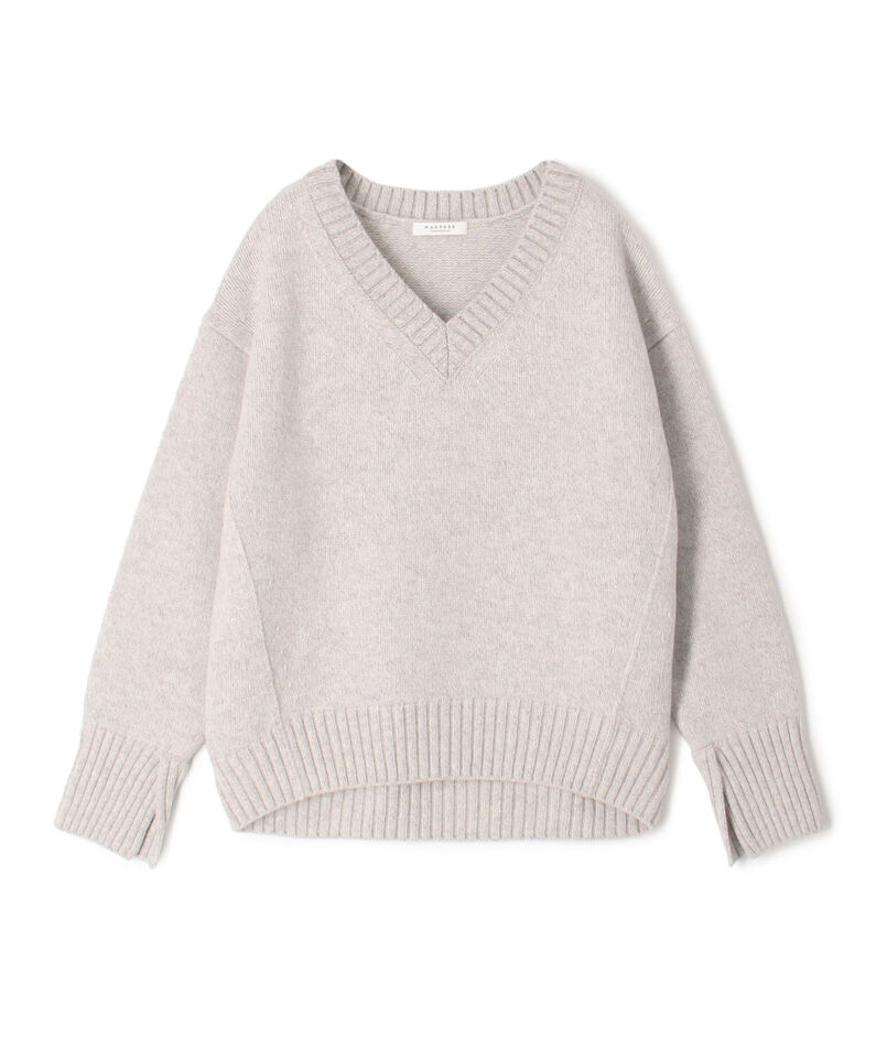 ラムカシミヤ Vネックプルオーバー