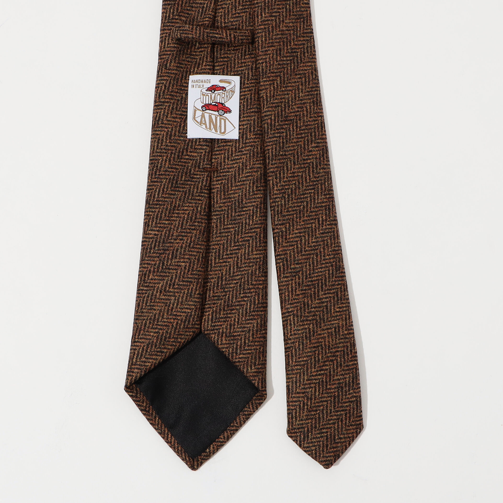TOMORROWLAND MADE IN ITALY ウールヘリンボーン柄 ネクタイ