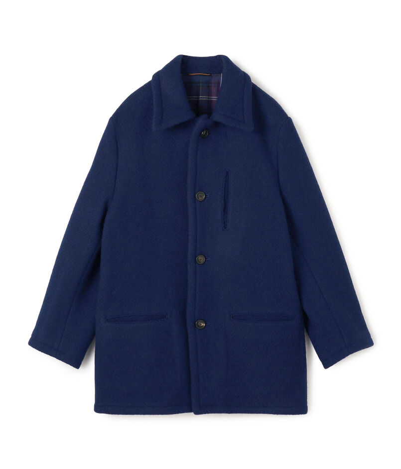 ブランケットクロス ショートステンカラーコート