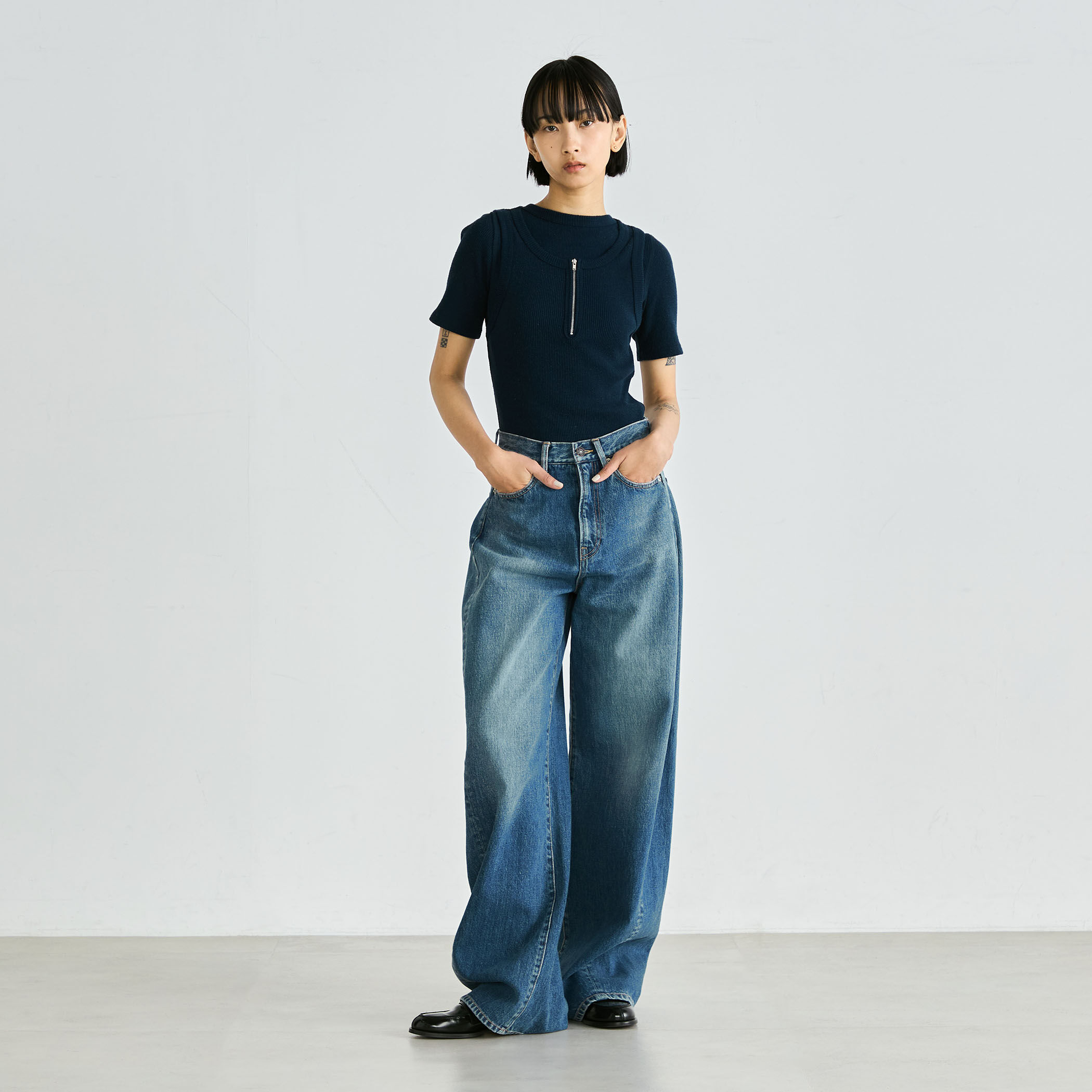 □シルクネップ ジップタンクトップ｜トゥモローランド 公式サイト