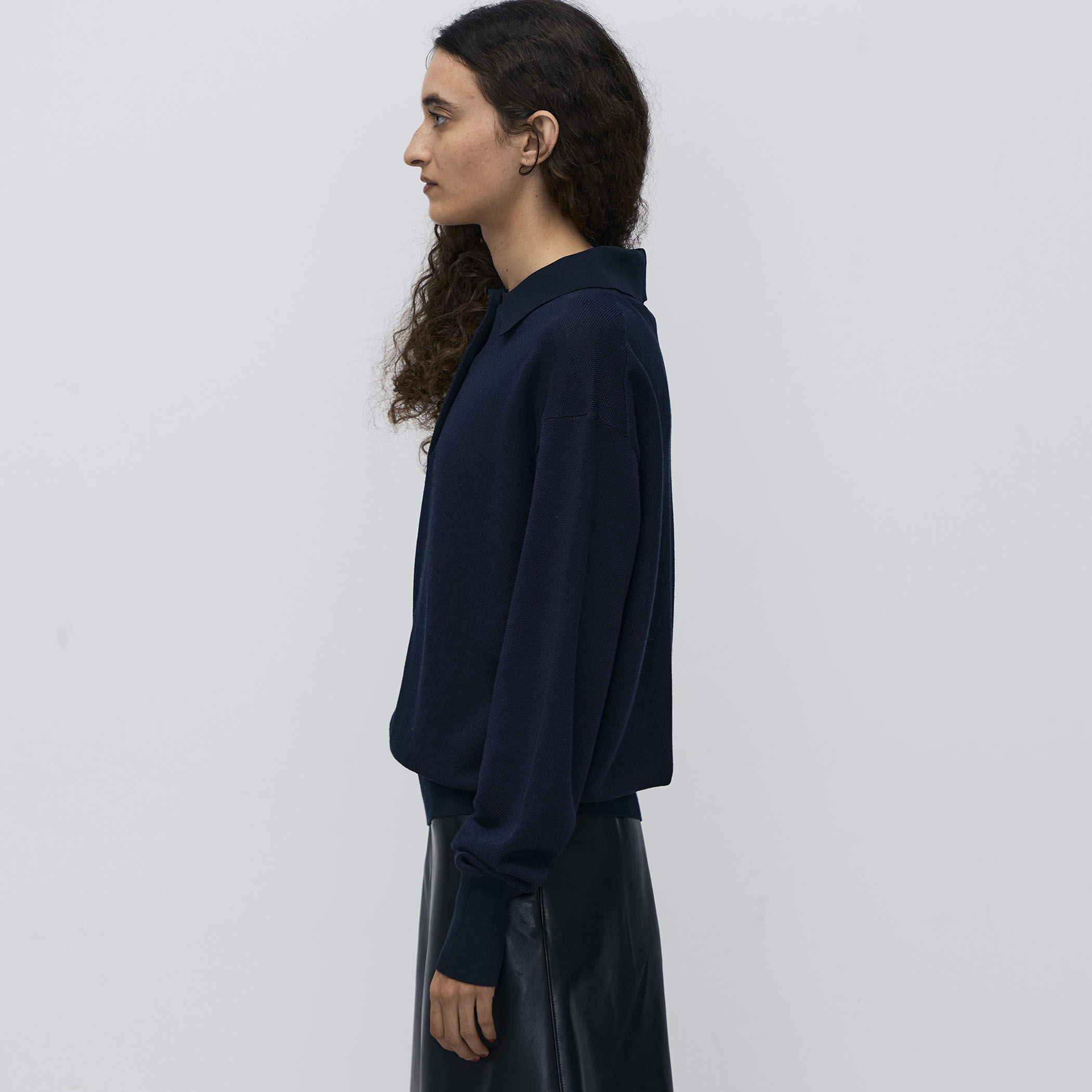 美品★今期drawerドゥロワー　ボンディングモックネックロングスリーブ MIL MOCK NECK SOLID|ミル モックネック ロングスリーブミル モック