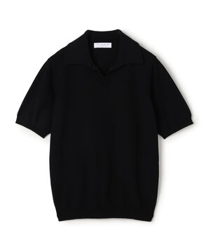 コットンメッシュ スキッパーニット