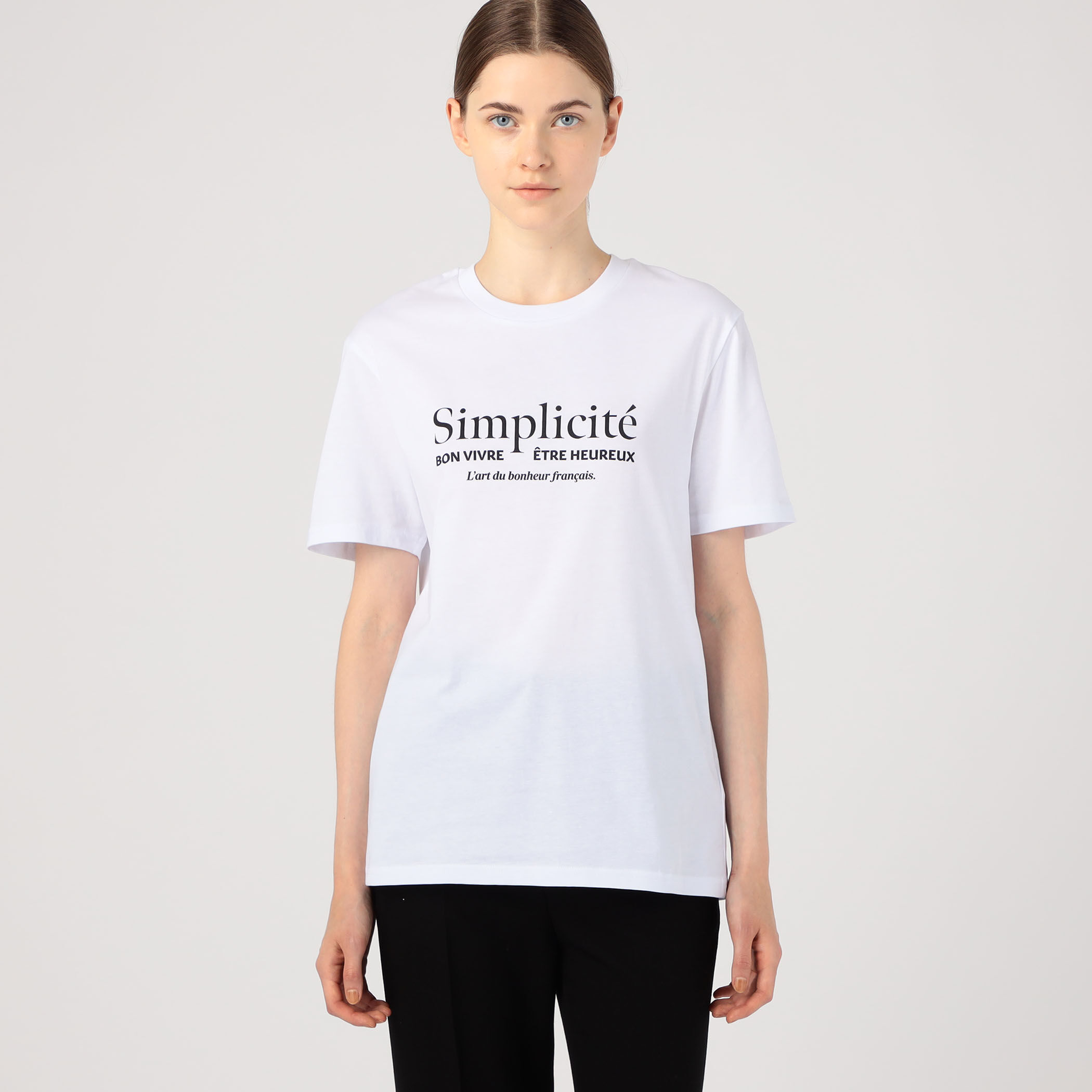 Les Petits Basics　グレーTシャツ TOMORROWLAND｜Les Petits Basics Jardin Royal Tシャツ