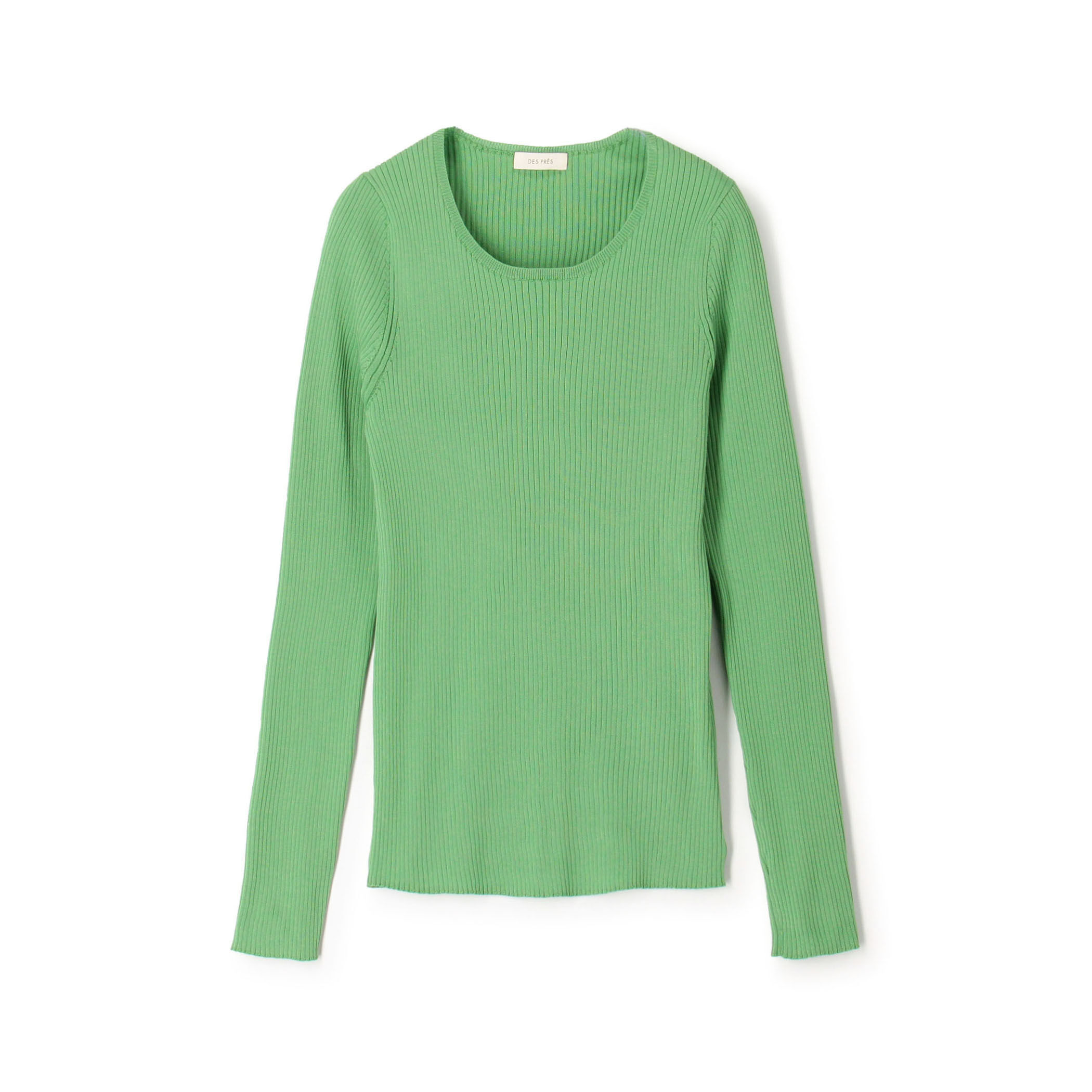 コットンアセテートリブ クルーネックプルオーバー｜トゥモローランド