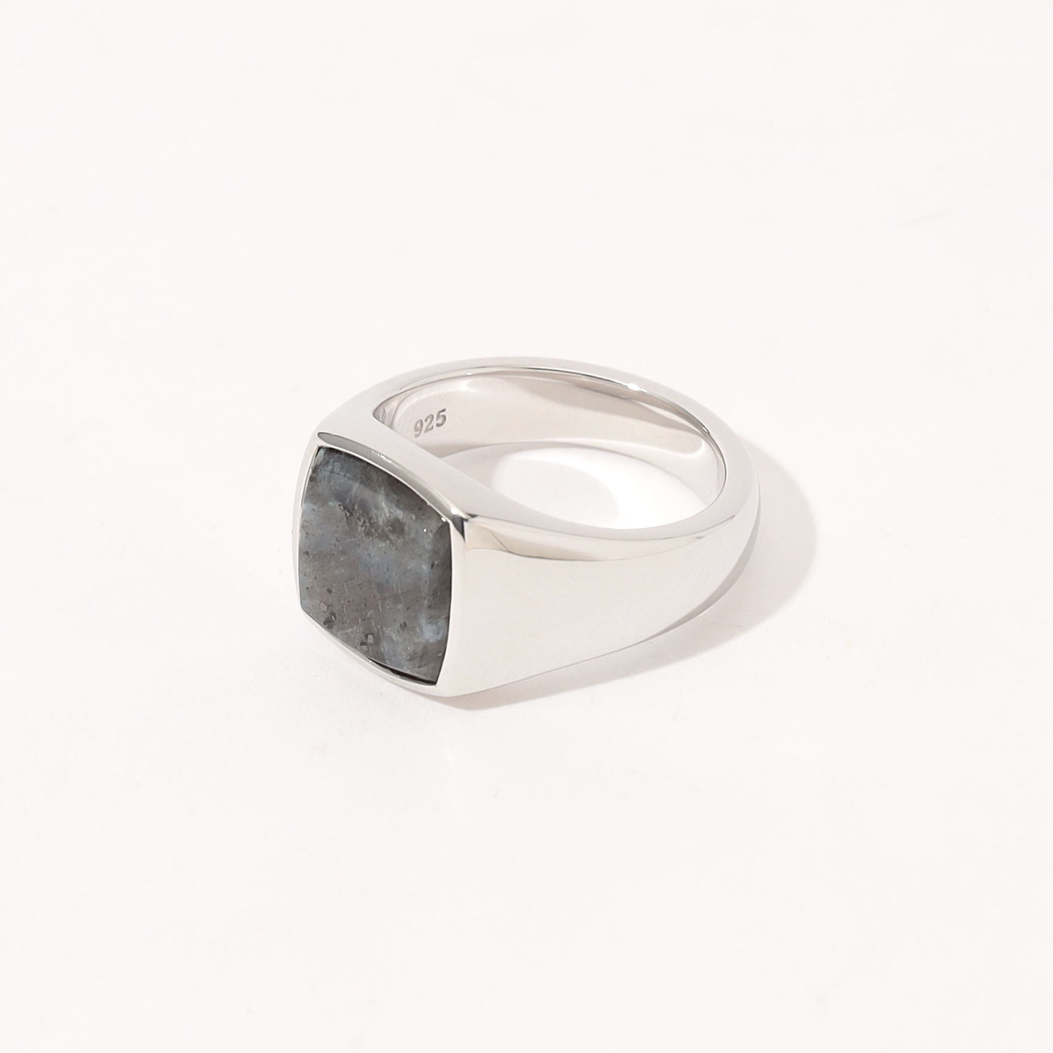 【極美品・希少58(18号)size】Kay Ring Larvikite TOMWOOD - Kay Ring Black Larvikite / シグネットリング (ブラックラ