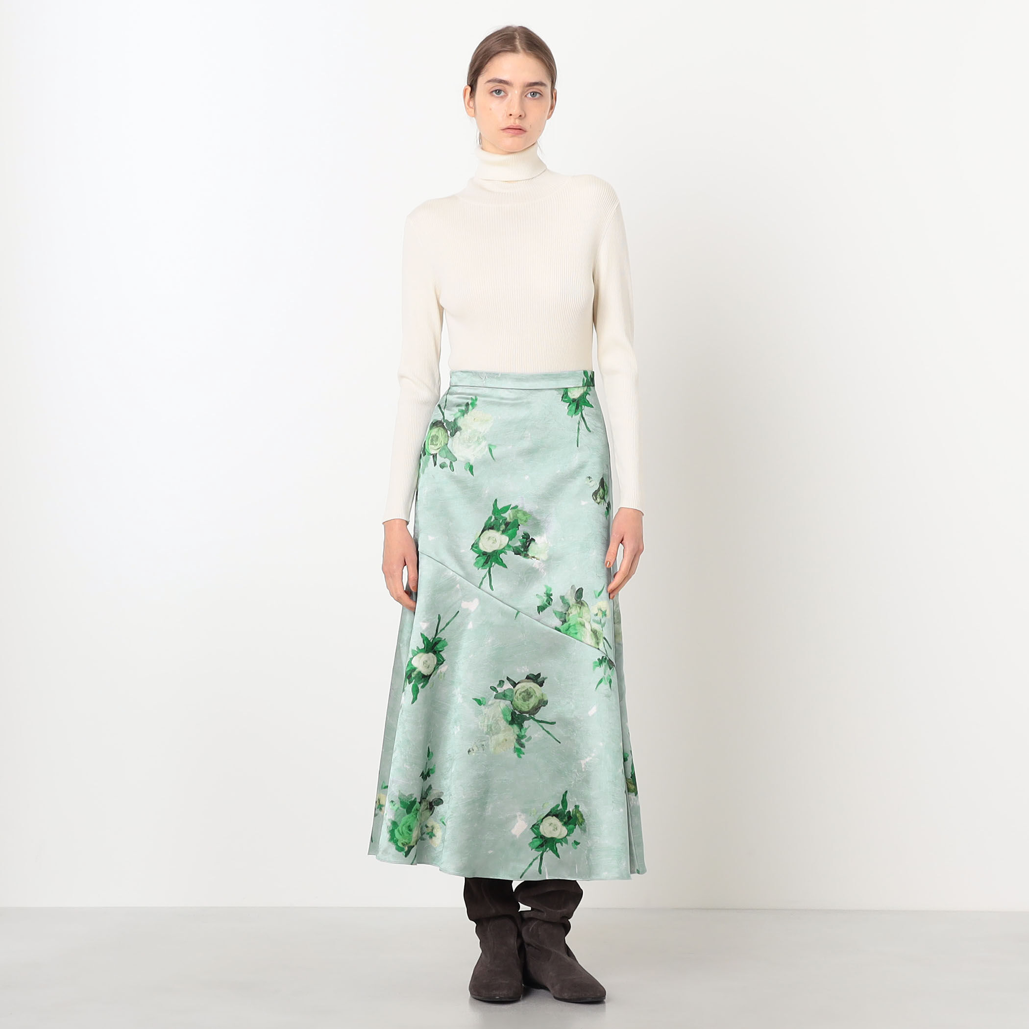 ERDEM アーデム　スカート ERDEM A-LINE フラワープリント ミディアムスカート｜トゥモローランド