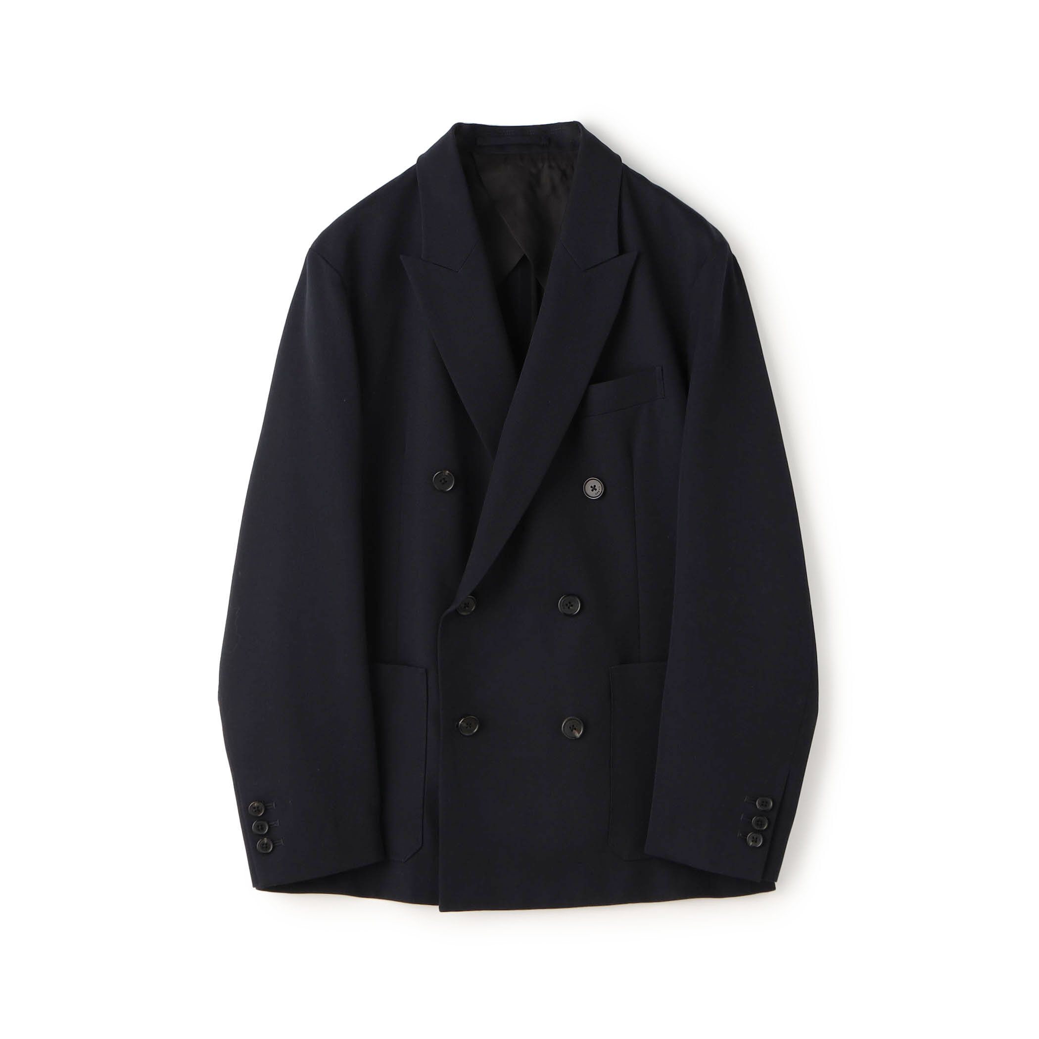 CARVEN カルヴェン ダブル ブレスト ウール コート HADSTON DOUBLE】ウールシルクリバーダブルブレストコート