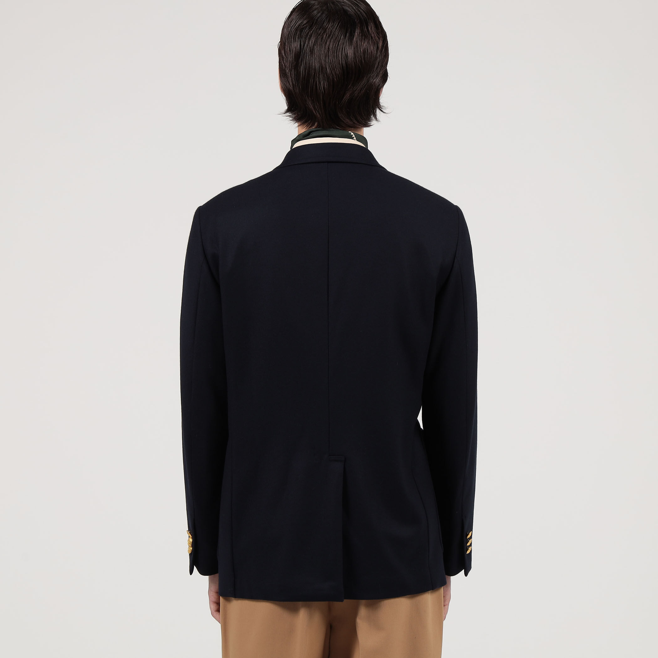 カレッジフランネルウール シングルブレステッド メタル釦 3B