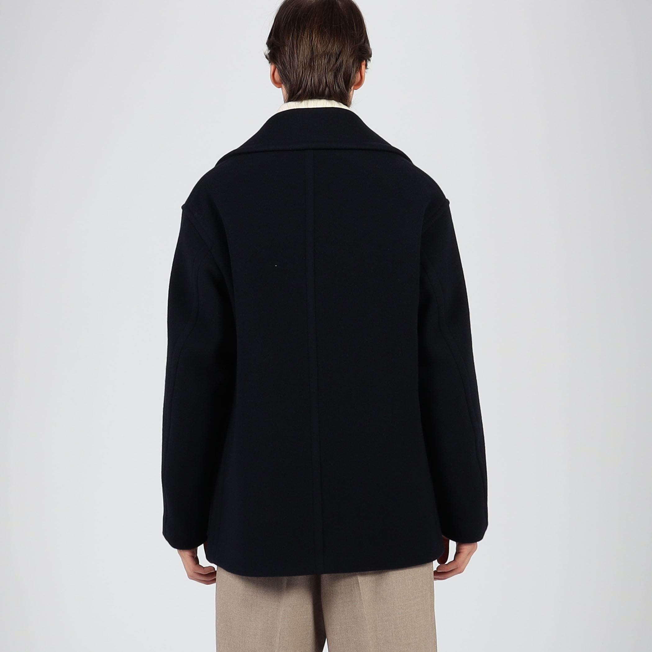 ラムウールモッサー ダブルブレステッド4B Pコート｜トゥモローランド