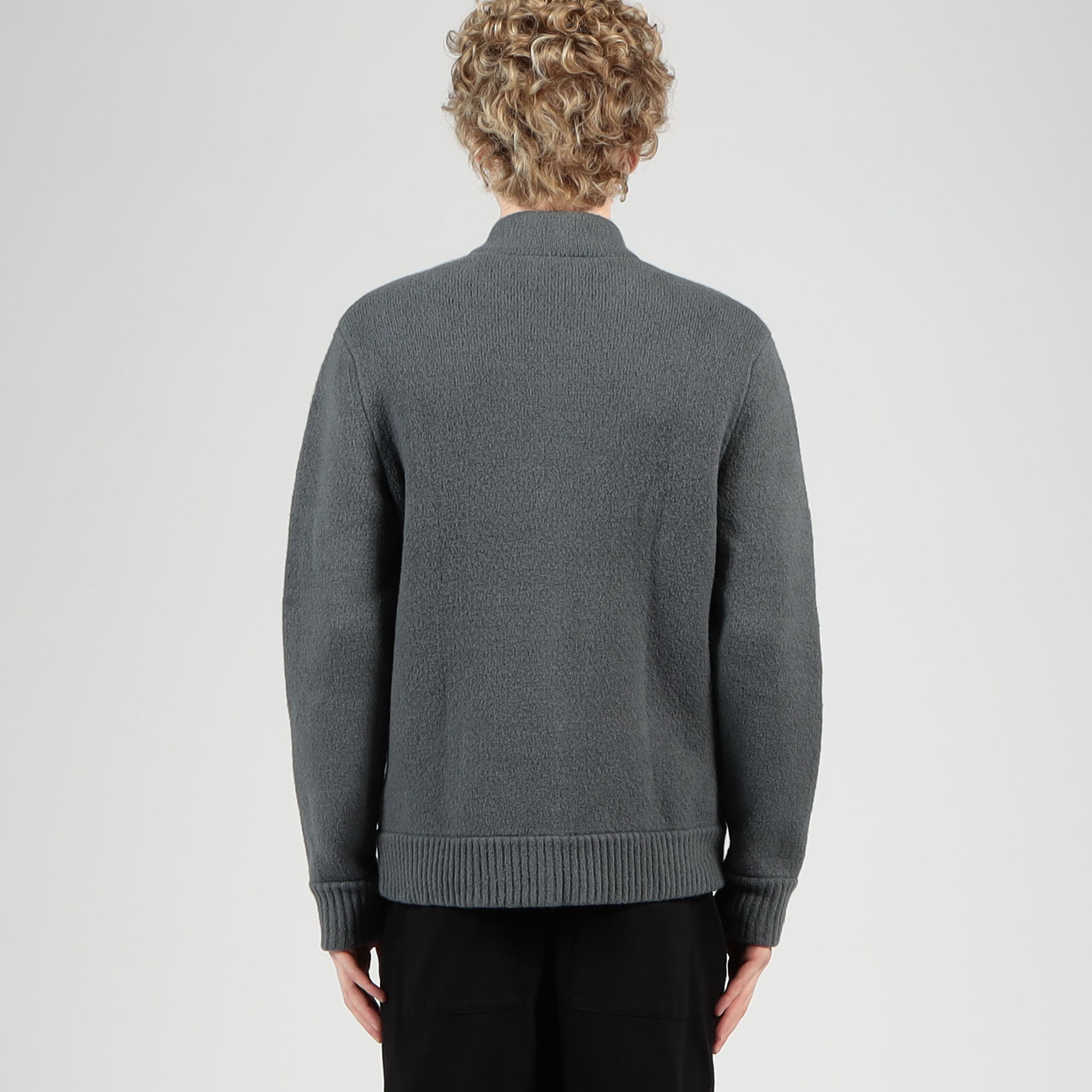 コットンナイロンカシミヤ ジップアップカーディガン MCCF2090