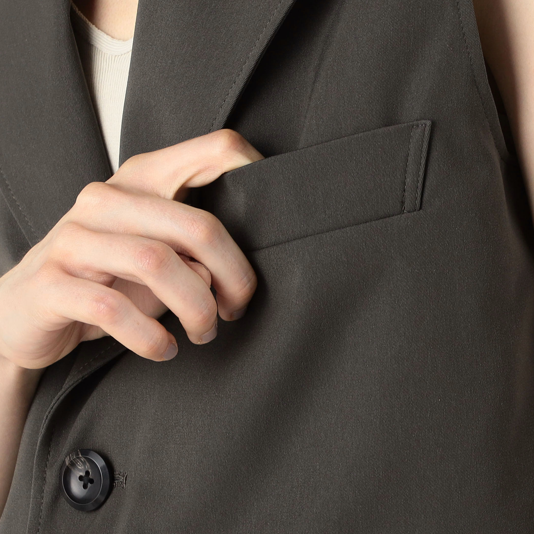 ザ・リラクス フード付きベスト サイズ36 黒 □Edition×THE RERACS Collaboration Label SHORT VEST