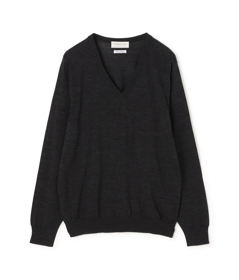 TOMORROWLAND tricot スーパーファインメリノウール Vネックニット S-WOOL
