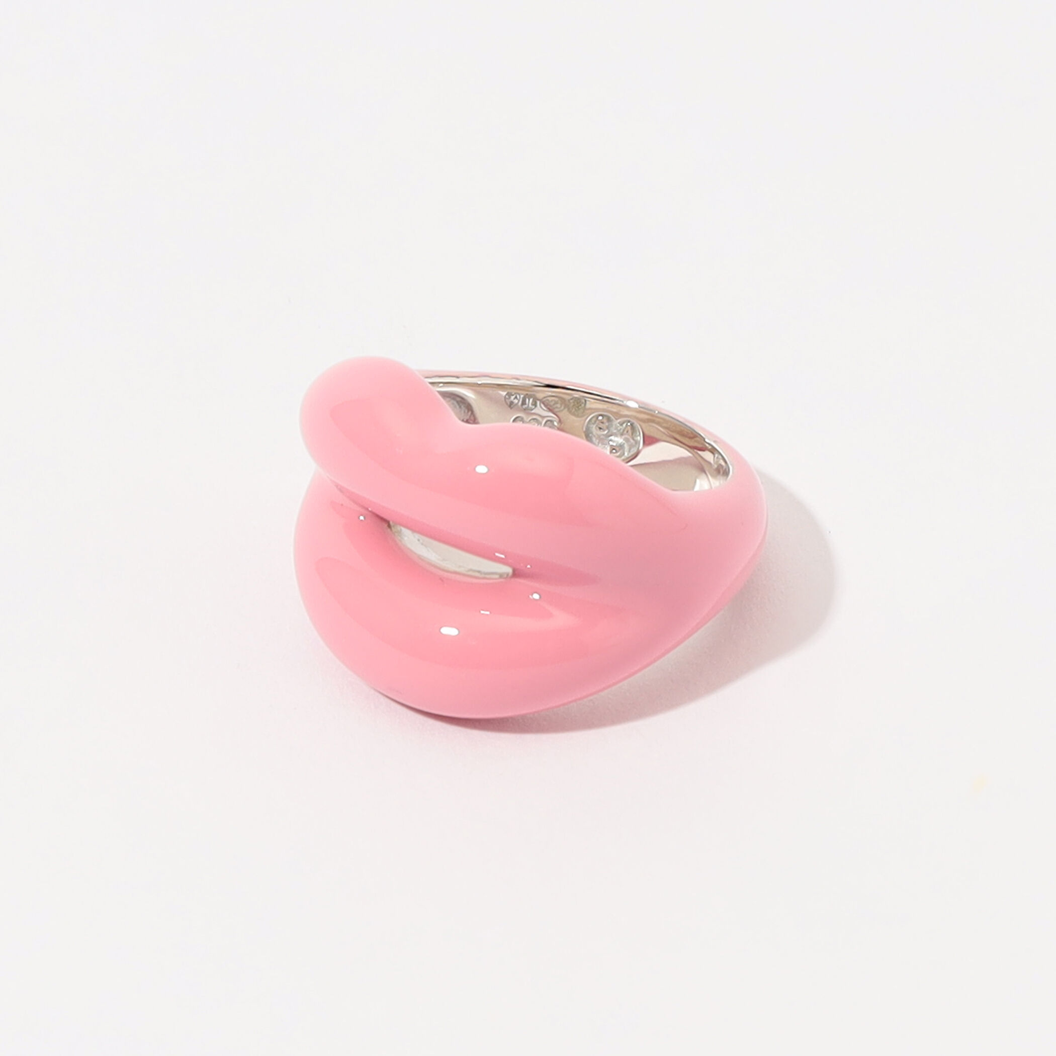 国内発| HOTLIPS Hotlips リング 指輪 Bubble Gum Pink Hotlips Ring - Silver and Enamel - Bubblegum Pink - Hotlips