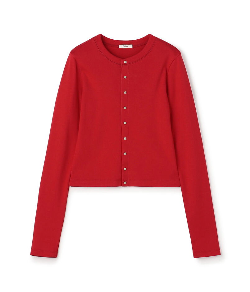 コットンモダールフライス カーディガン