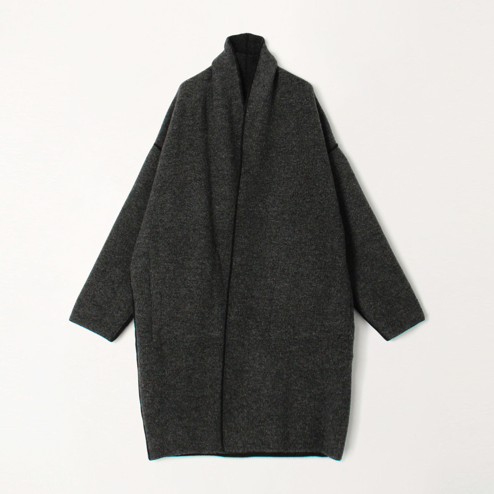 Theory カシミヤ ダブルフェイス ベルテッド ロングコート ショールカラー 公式 ストアファッション - Theory カシミヤ ダブルフェイス