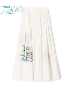 Landscape Embroidery Skirt