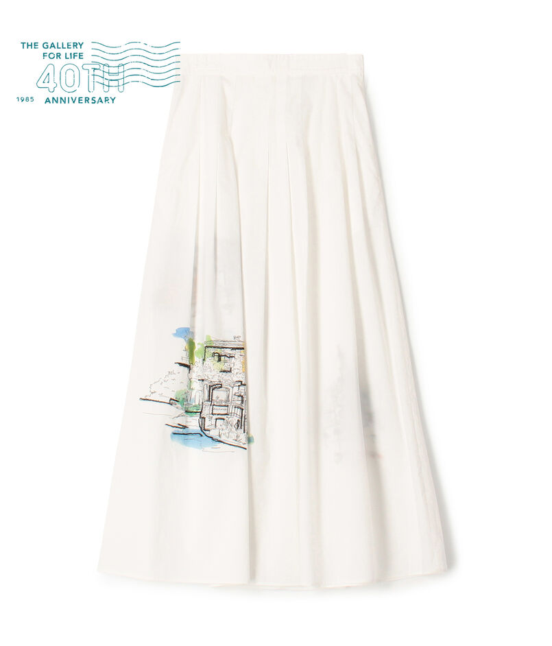 Landscape Embroidery Skirt