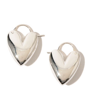 R.ALAGAN TINY PUFFY HEART HOOPS ピアス