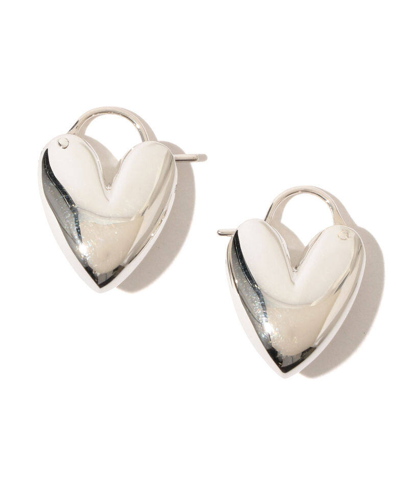 R.ALAGAN TINY PUFFY HEART HOOPS ピアス