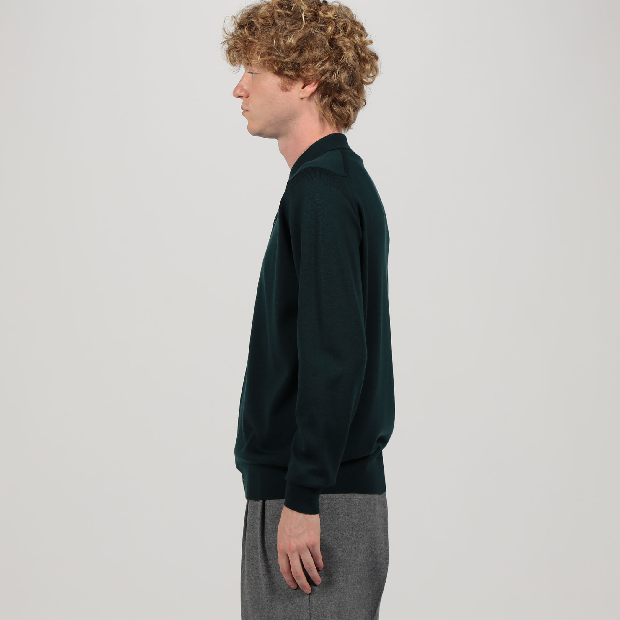 JOHN SMEDLEY TIBOR メリノウール ポロカラーニットシャツ