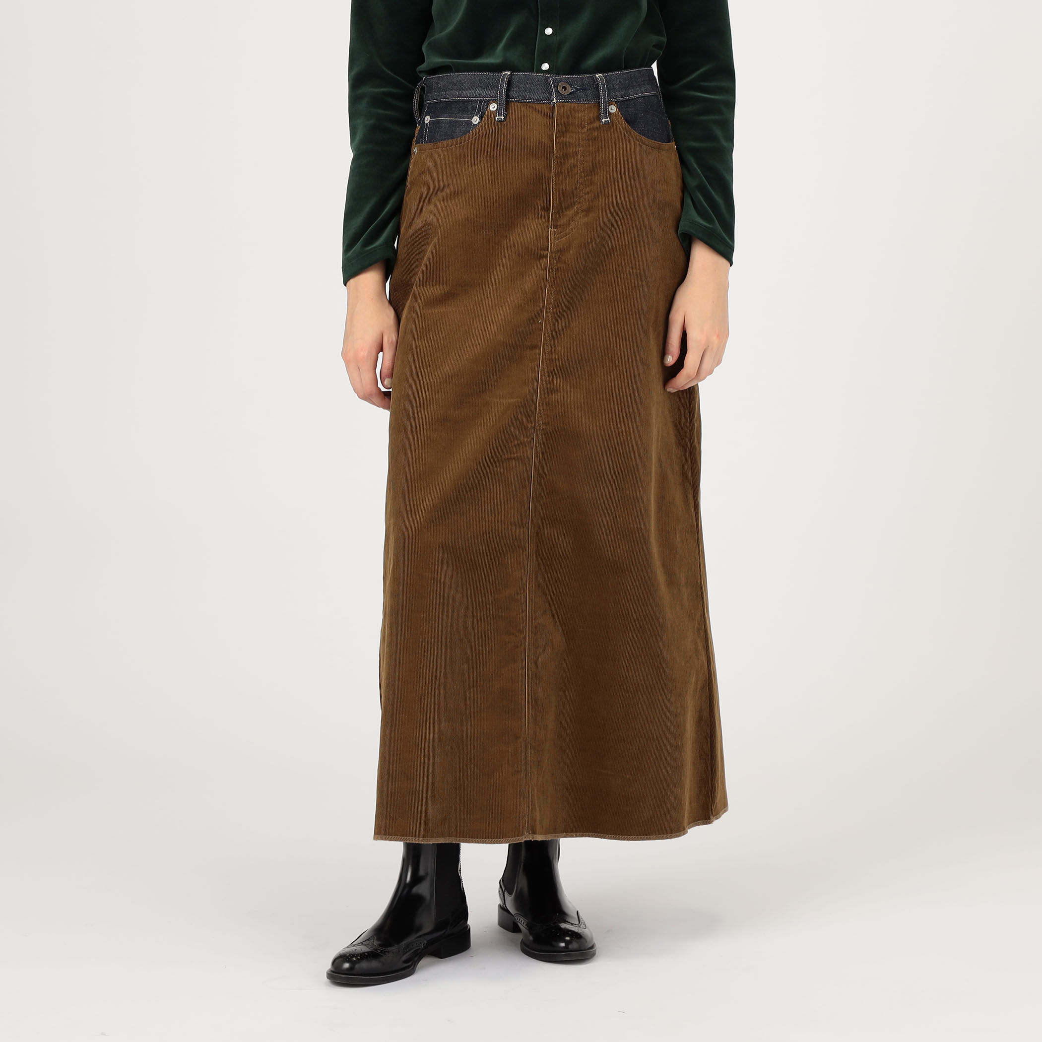 UNION LAUNCH INDIGO×CAMEL ロングスカート｜トゥモローランド 公式通販