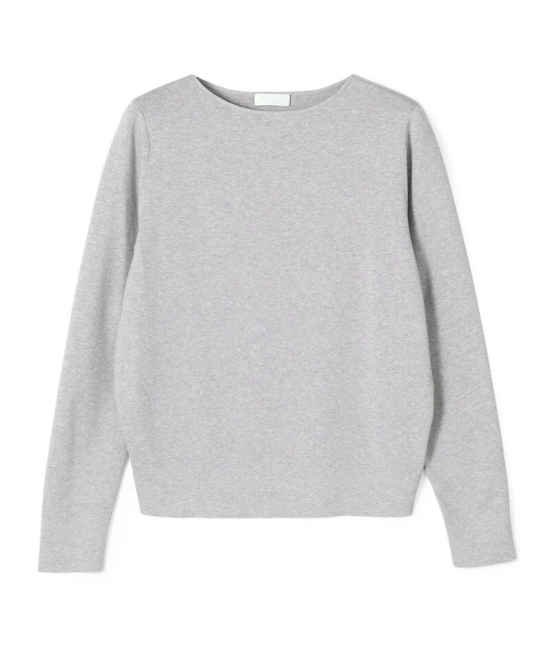 スビンコットン ボートネックプルオーバー