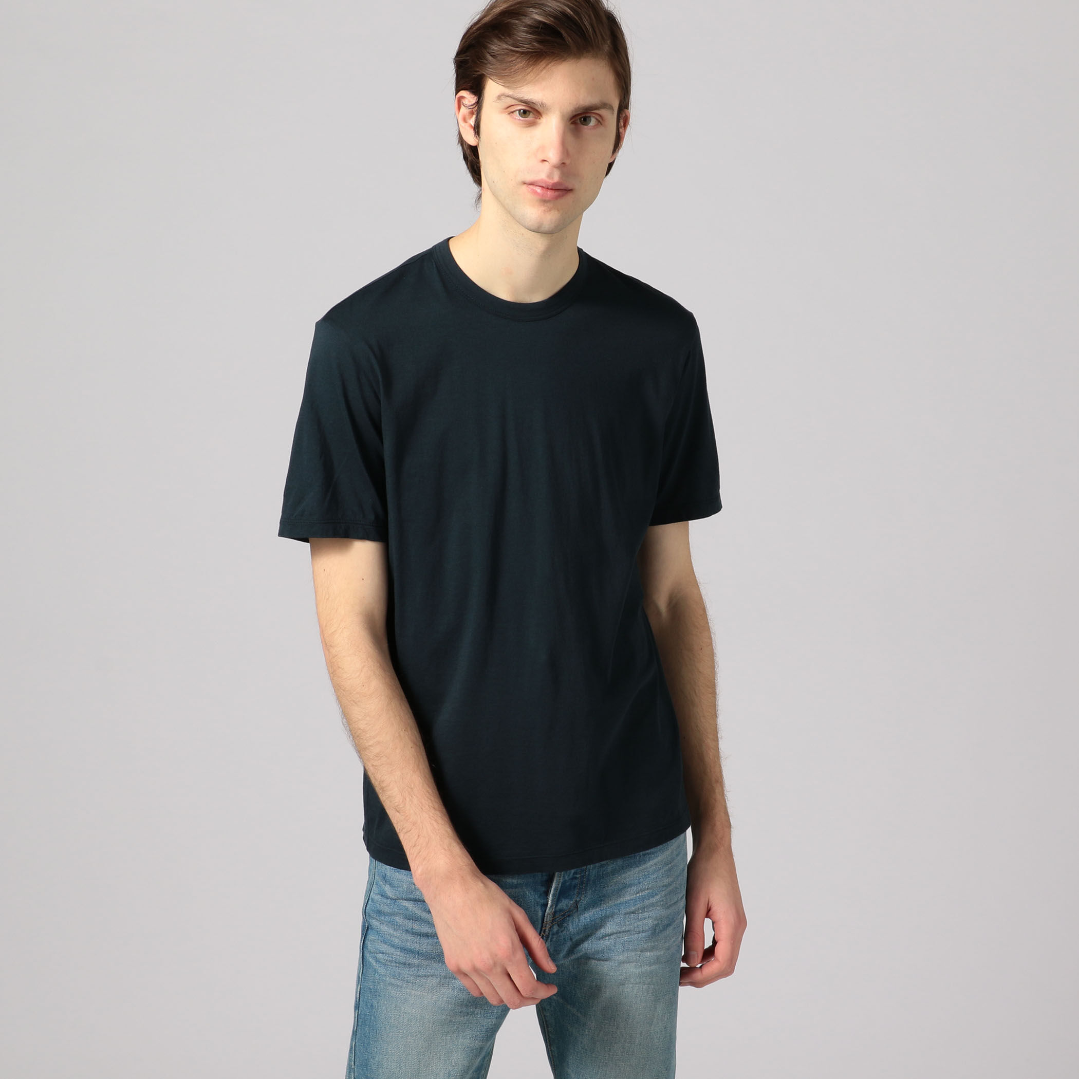 Tシャツ・カットソー JAMES PERSE Men T Shirts MELJ3199 FRNV Blue JAMES PERSE tシャツ リュクス ジャージークルーネックTシャツ