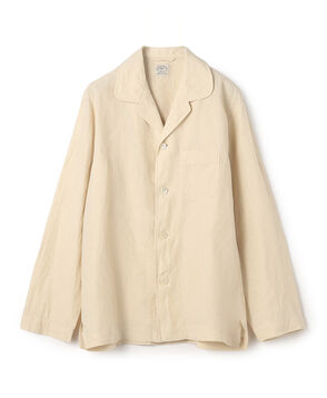 80リネン パジャマカラー オーバーシャツ