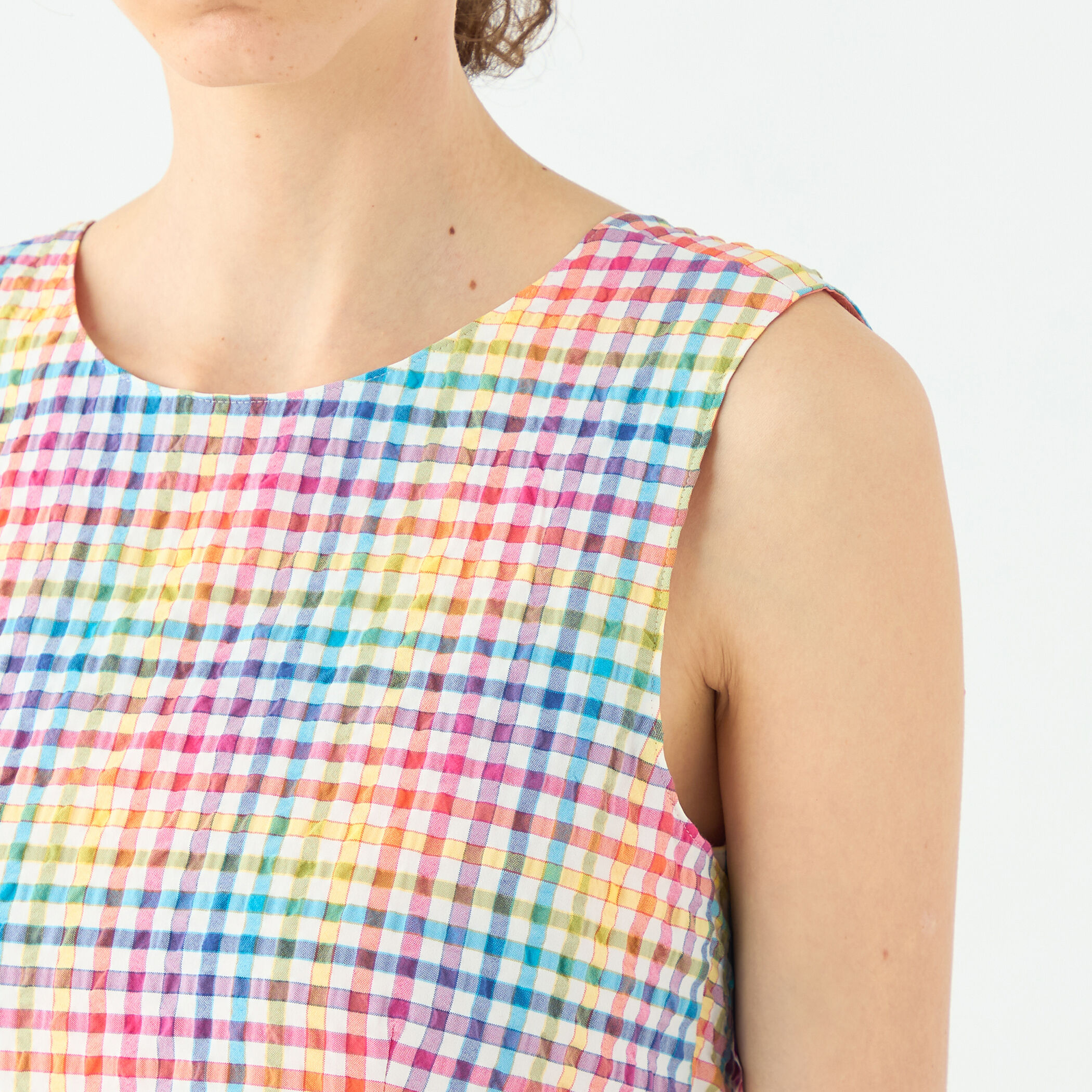 【本日限定価格】Alice check ribbon tops ANDMARY】Alice check ribbon tops