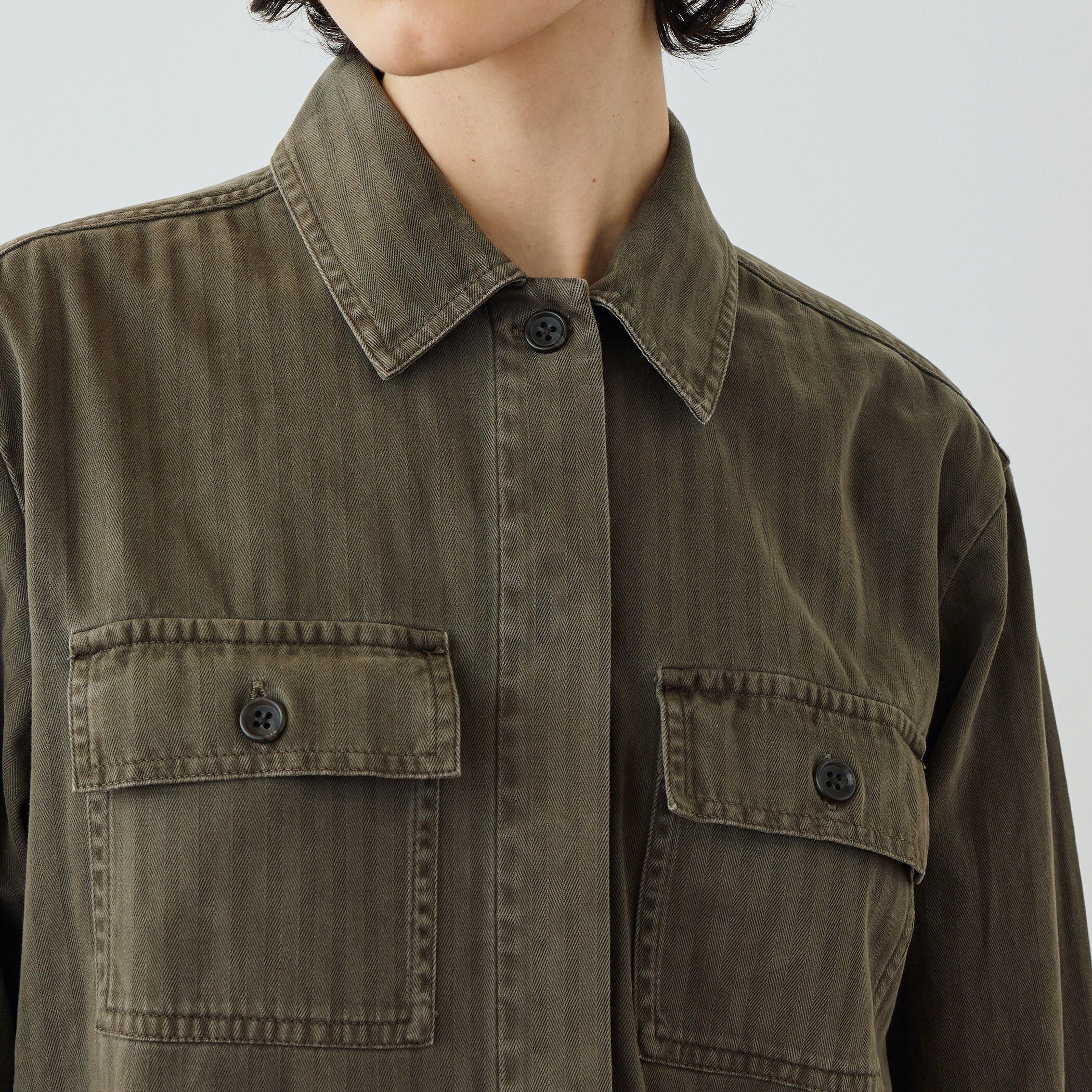 ストレッチヘリンボーン ジャンプスーツ WHBS6963｜トゥモローランド