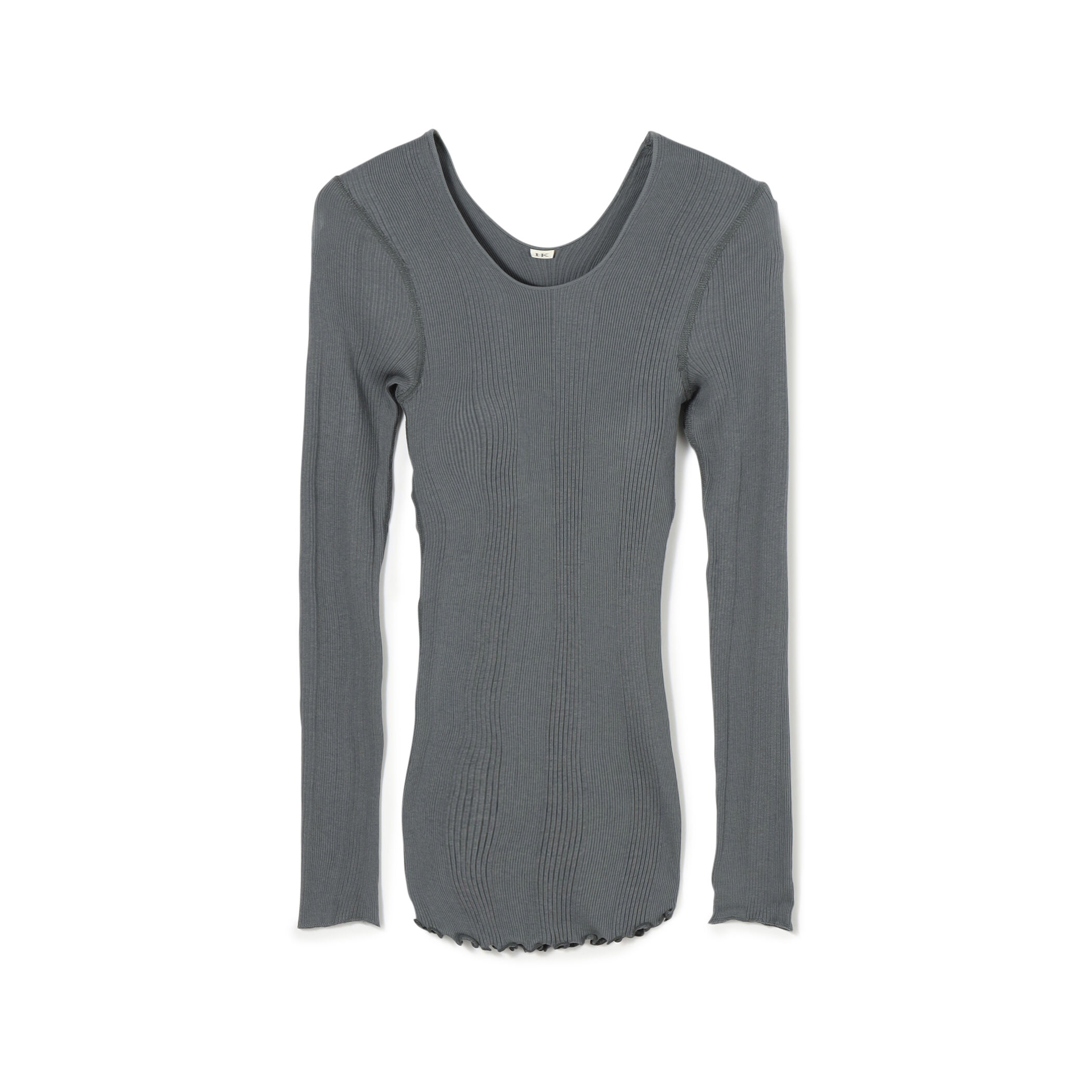 HAKUJI ランダムリブ ブラ ロングスリーブカットソー