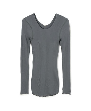 HAKUJI ランダムリブ ブラ ロングスリーブカットソー