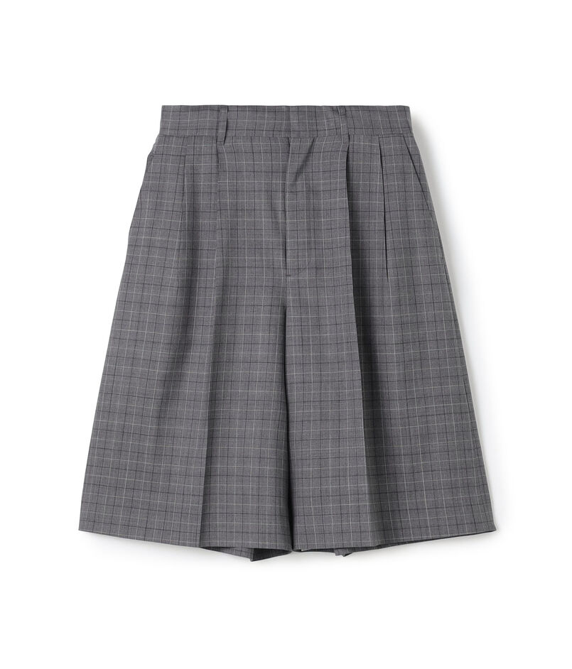 【WEB先行予約】Super120'sウォッシャブルウール タックショートパンツ