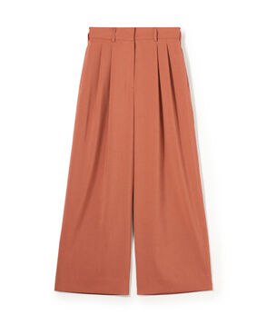 【一部WEB先行予約】ポリエステルツイル ２タックスラックスパンツ