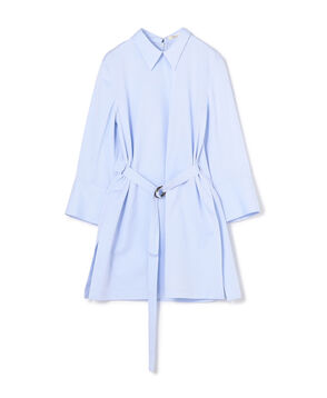 コンパクトコットン ウィングカラーチュニックブラウス