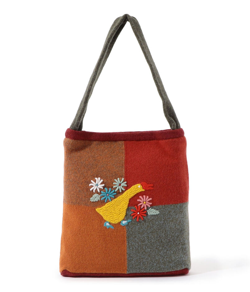 YANYAN PATCHWORK TOTE パッチワークニット トートバッグ