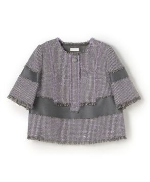 ■ブロッキングツイード ハーフスリーブプルオーバー