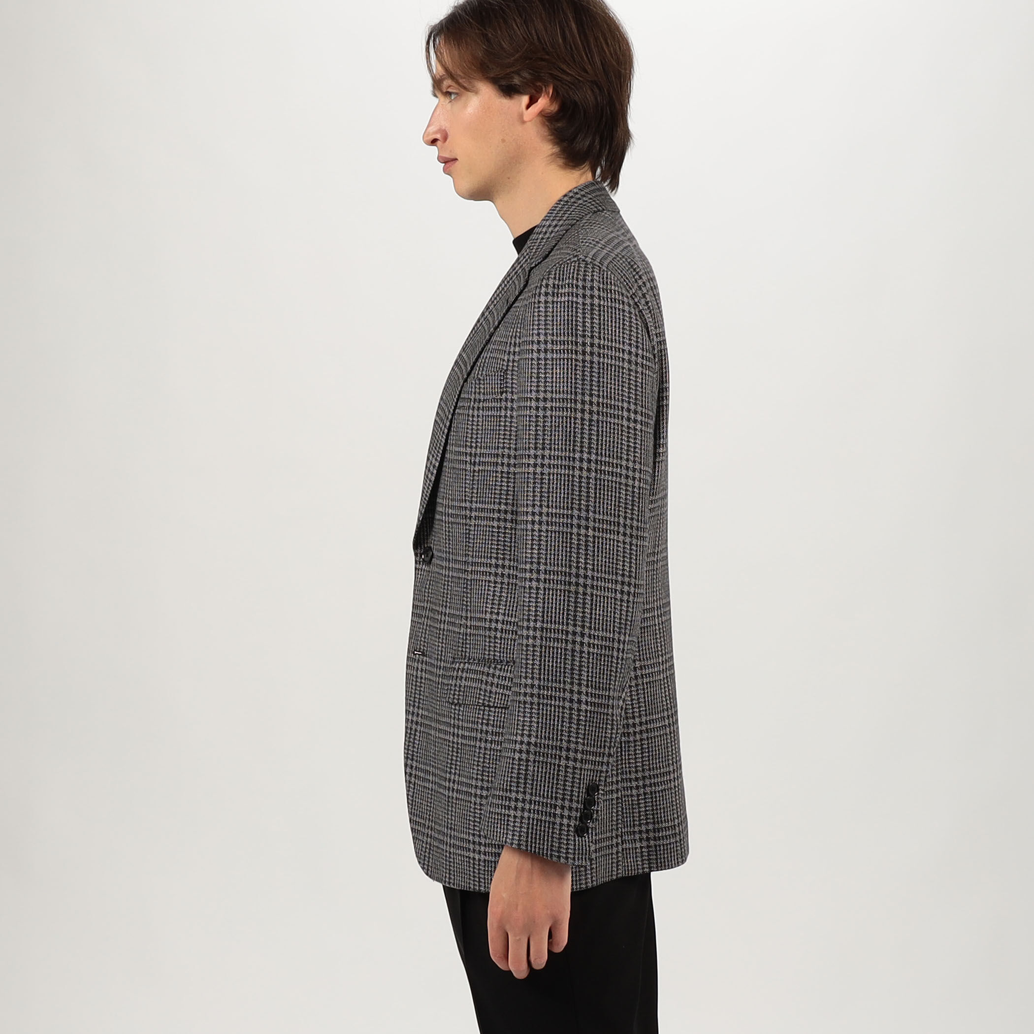 シルクウール シングルブレステッド 2Bジャケット DI PRAY