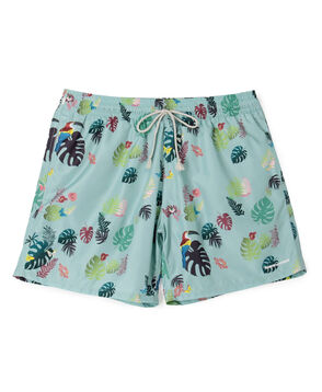 ポリエステル トロピカルプリント スイムショーツ