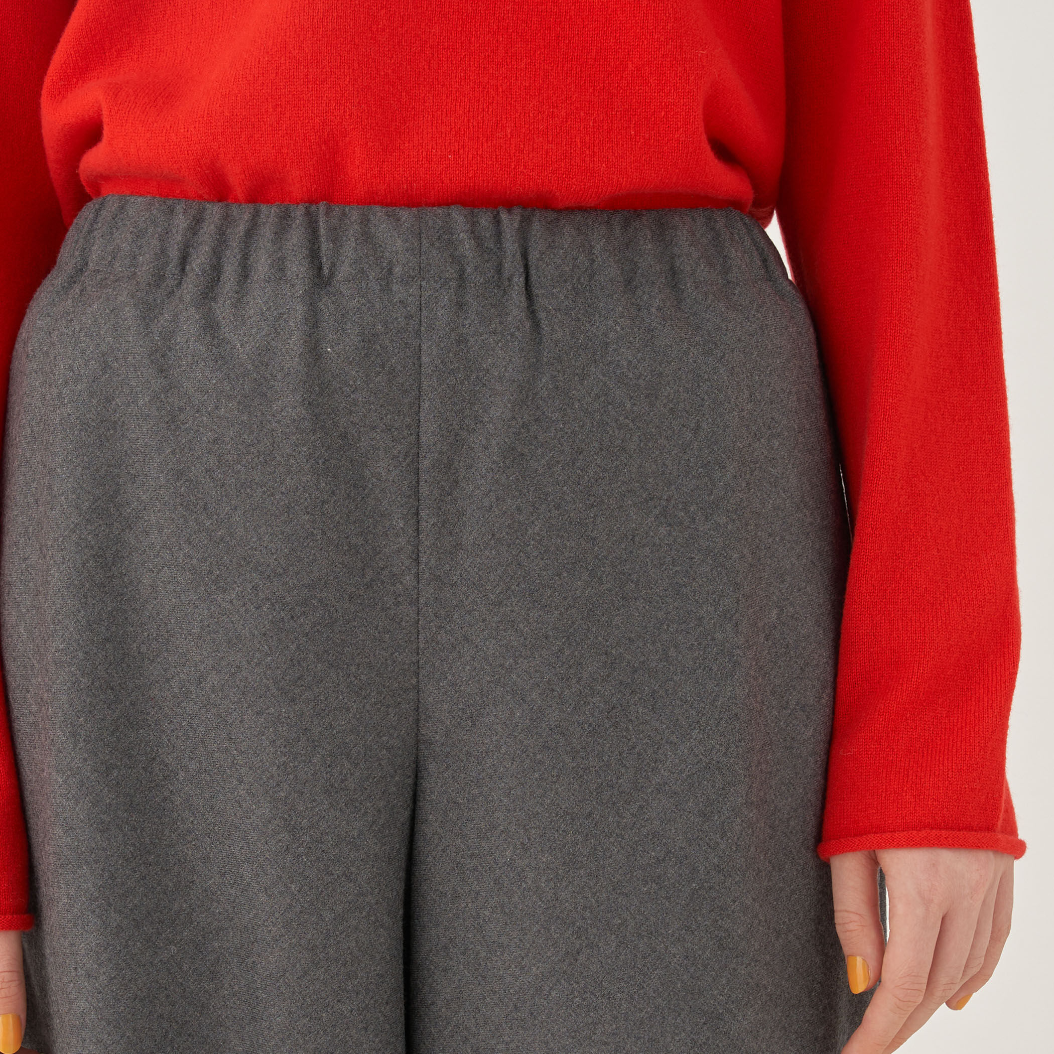 フラノドレープパンツ ✨極美品✨ヨウジヤマモト オム 23AW タスマニアフラノ 内股 ドレープ