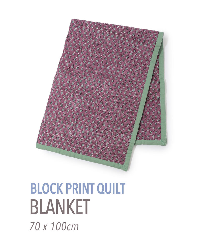 ブロックプリントキルト マルチカバー S