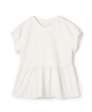 eyelet sweat soft V-Neck Pullover