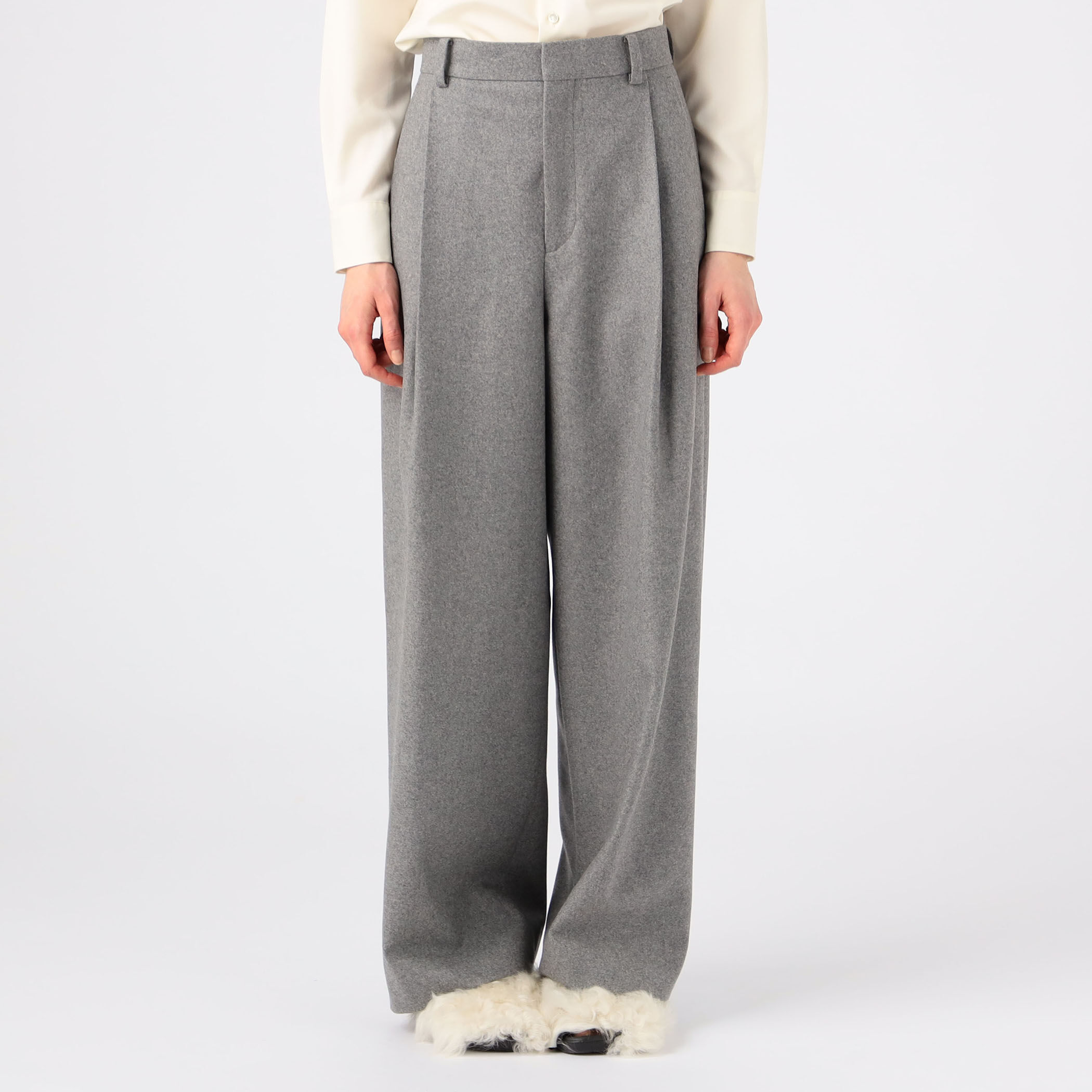 ウィムガゼット★チノジレ★ホワイト★新品同様★ビームストゥモローランド カレッジフラノ ワイドパンツ｜トゥモローランド 公式通販