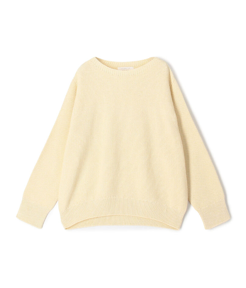 コットンカノコ ボートネックプルオーバー